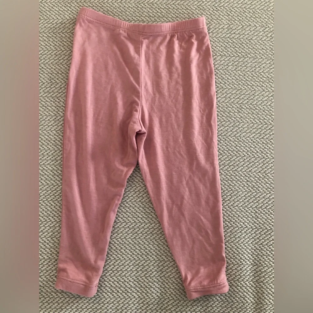 Angel Dear Pink Tea Party Long Sleeve Dress with Dusty Rose Leggings - Picture 11 of 12
